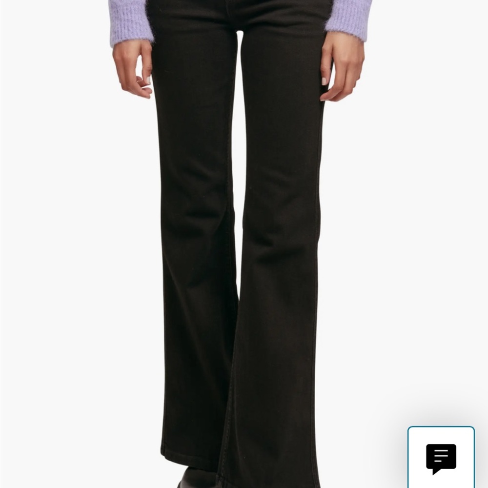 Pramo Buckle Detail Flare Leg Jeans